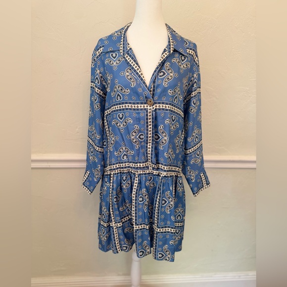 Sandro paris printed silk dress - Picture 3 of 5